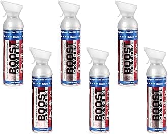 Boost Oxygen Large Natural Aroma Stars & Stripes 10 Liter Canister | Respiratory Support for Aerobic Recovery, Altitude, Performance & Health (6 Pack)