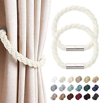 Weave rope curtain tieback