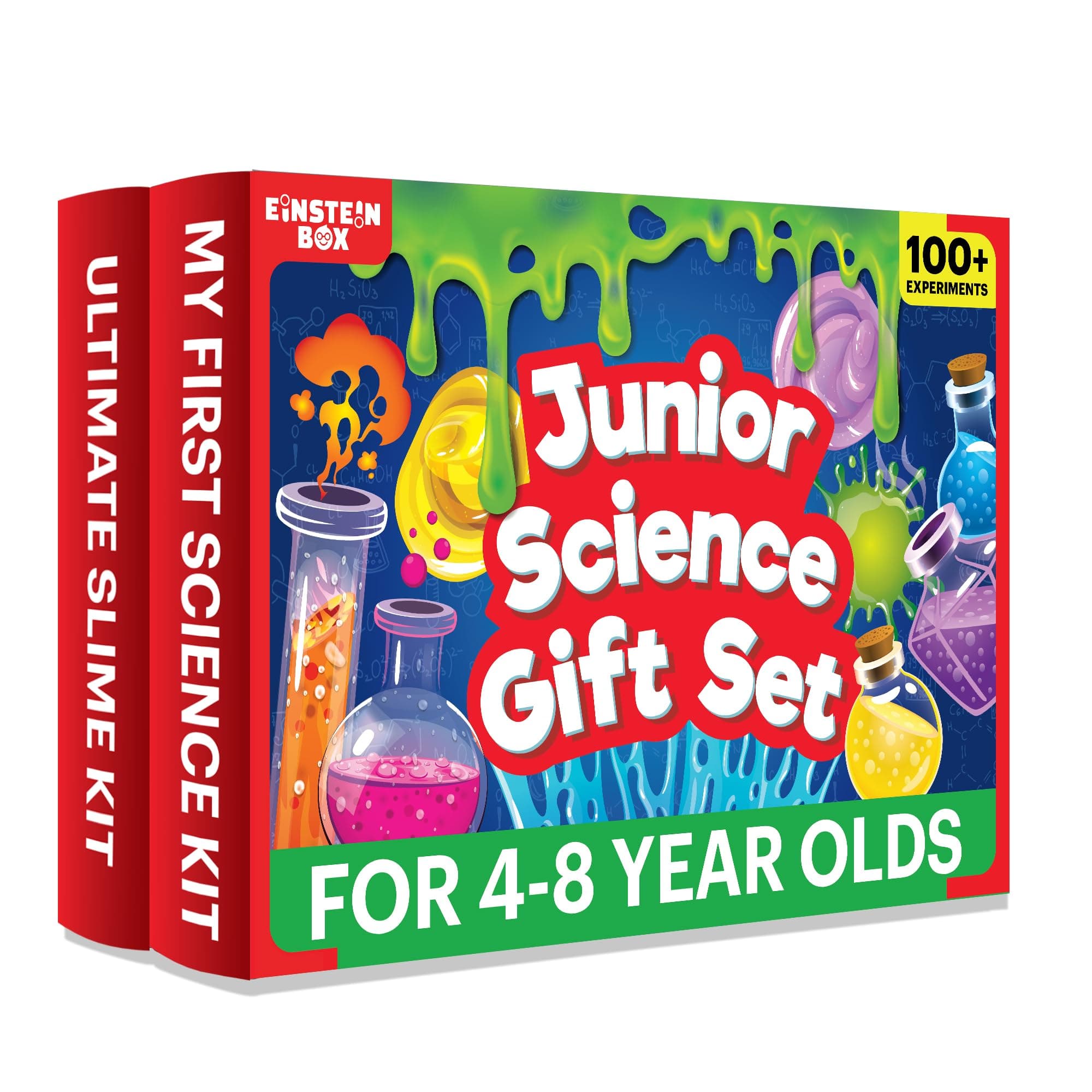 Einstein Box Junior Science Gift Set | 2-in-1 Set of My First Science Kit & Slime Kit for 4-6-8 Year Olds| Birthday Gift for Boys & Girls