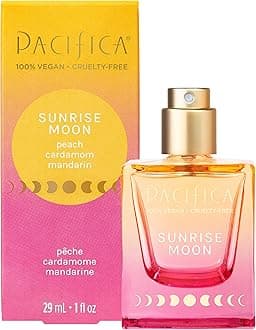 Pacifica Beauty | Sunrise Moon Spray Perfume | Peach, Cardamom, Madarin Notes | Natural + Essential Oils | Clean Fragrance | Vegan + Cruelty Free | Gifts for Her, 1 Fl Oz (Pack of 1)