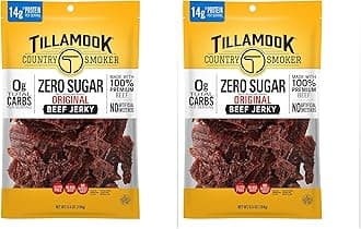 Tillamook Country Smoker Keto Friendly Zero Sugar Beef Jerky, Original, 6.5 Ounce (Pack of 2)