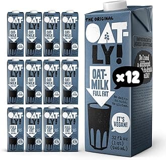 Full Fat Oatmilk – Creamy, Plant-Based Whole Milk Alternative | Dairy-Free, Vegan, Shelf-Stable, Non-GMO & Glyphosate Residue-Free | Only 1g Saturated Fat (32 oz, 12-Pack)