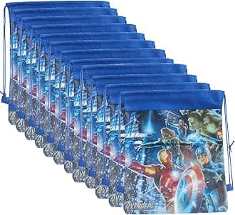 Asera 12 Pcs Avengers Dori Bag Haversack Bag Gift Bags for Birthday Return Gifts for Kids Blue