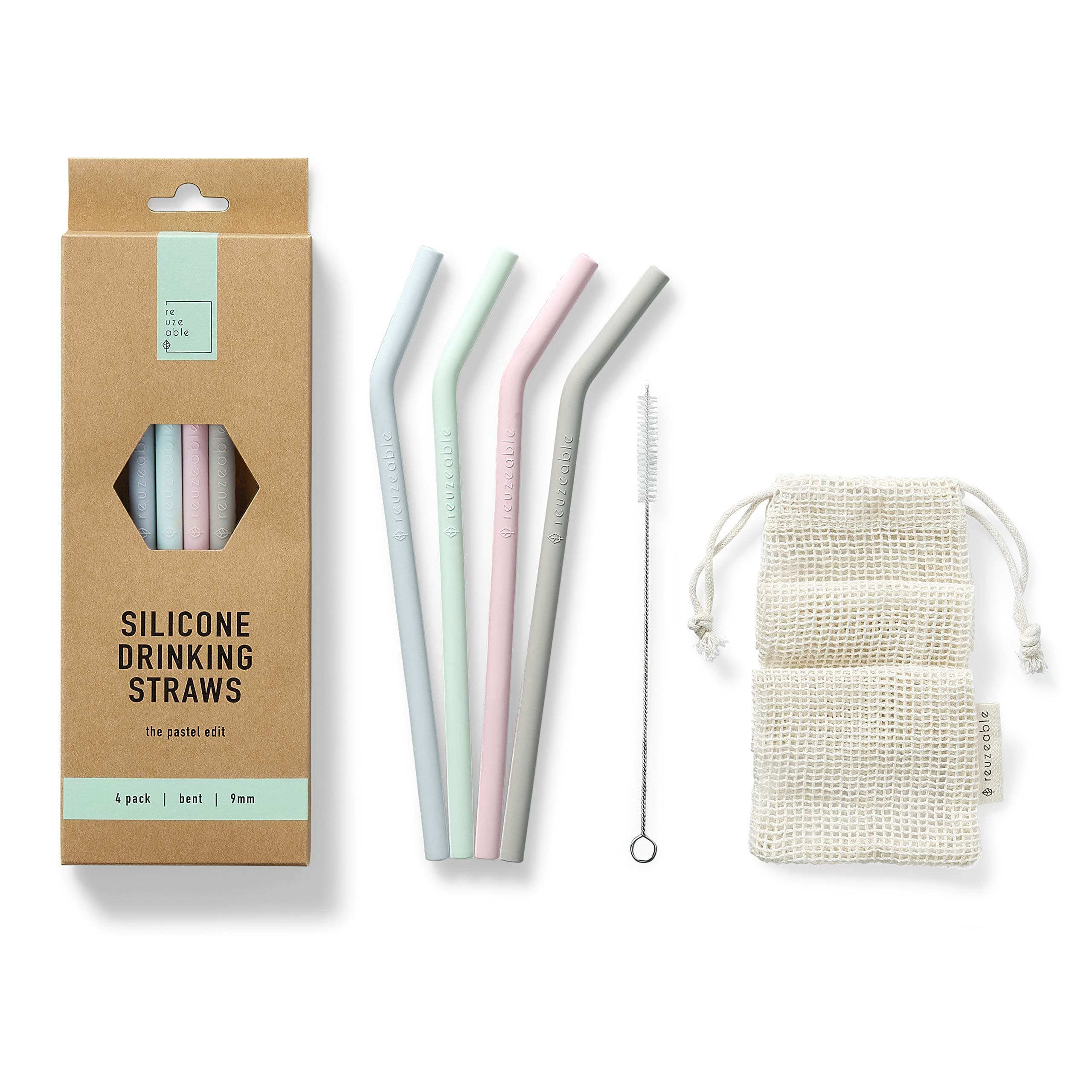 4 Pack Silicone Straws | Premium Quality Drinking