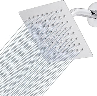 Voolan Rain Shower head, High Pressure Shower Head Made of 304 Stainless Steel, Relaxed Shower Experience Even at Low Water Flow & Pressure (6" Chrome)