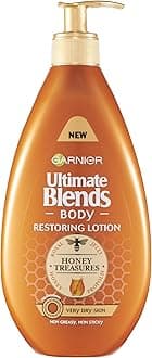 GarnierUltimate Blends Honey Treasures Body Lotion 400ml, With Restoring Honey & Beeswax, Leaves Skin Nourished & Soothed, For Very Dry Skin, Fast Absorbing & Non Greasy