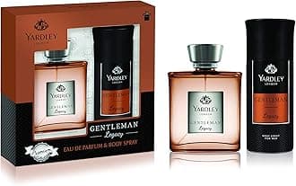 – Yardley Gentleman Legacy Perfumed Gift Set - Eau De Parfum 100ml + Body Spray 150ml | Charismatic Masculine Fragrance With Oriental Woody Notes | For Men