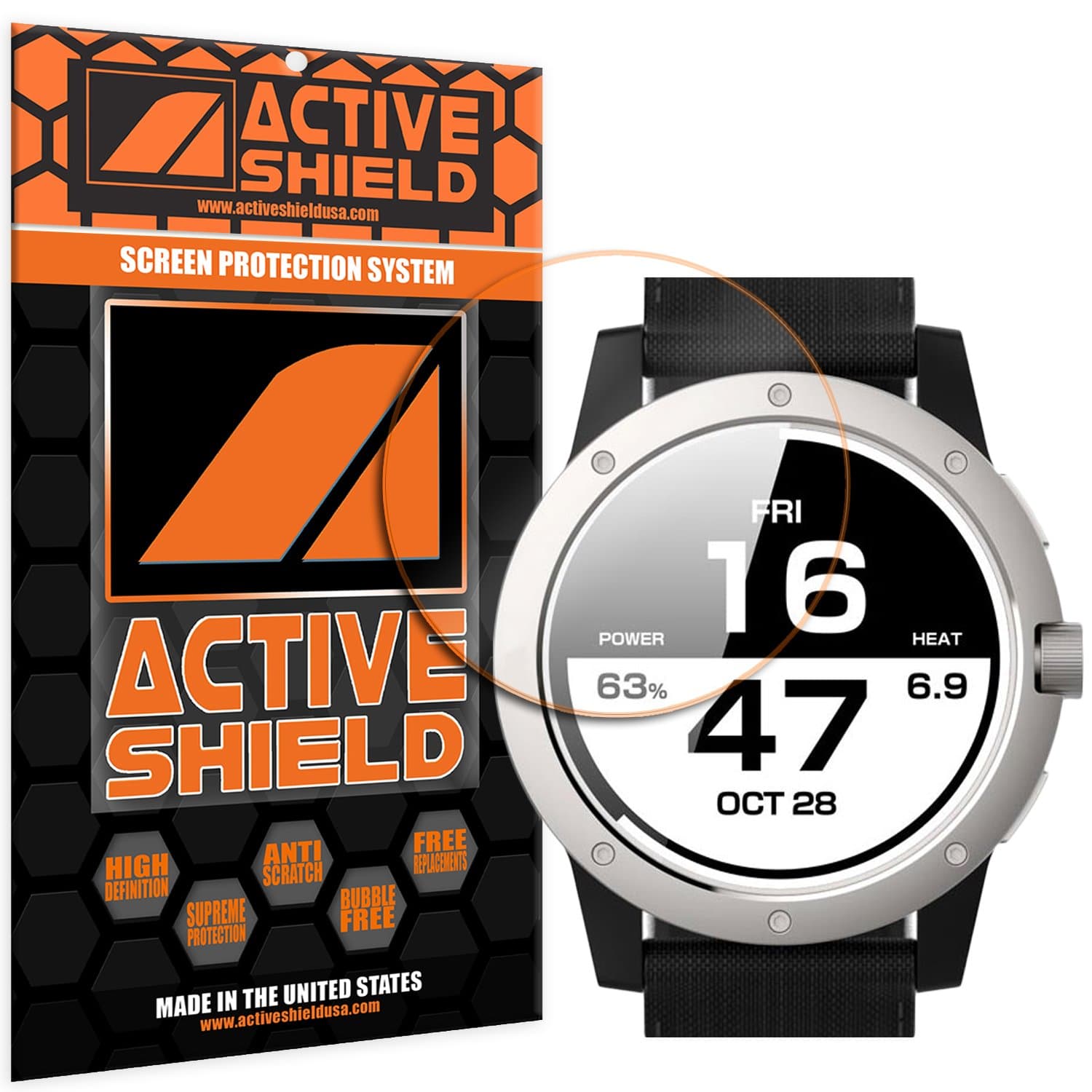 Matrix Powerwatch (3 Pack) Screen Protector Active Shield All Weather Premium HD Shield with Lifetime Replacement Incentive Program