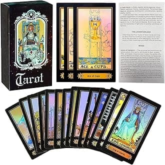 78 Tarot Cards Set,Tarot Deckwith English Instructions Classic Telling Game Card Set,Fate Forecasting Game for Beginners
