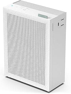 – COWAY Air Purifier for Home Bedroom, ECARF Quiet Mark Certified, 20 dB Sleep Mode, easy pull-out washable pre-filter for less mess, for allergy, smoke, pollen, pet, air purifiers, Airmega 150, White