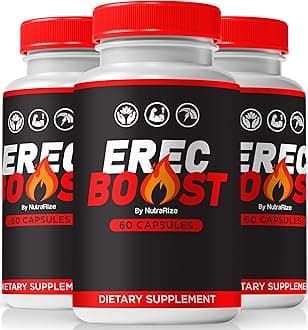 NutraRize (3 Pack) ErecBoost, ErecBoost Pills for Men, Official ErecBoost Original Male Capsules for Energy & Overall Health, ErecBoost Pastillas, ErecBoost En Capsulas (180 Capsules)