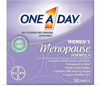 Women's Menopause Multivitamin with Vitamin A, Vitamin C, Vitamin D, Vitamin E and Zinc for Immune Health Support*, Biotin, B6, B12, & Soybean Isoflavones to Reduce Hot Flashes, 50 Count