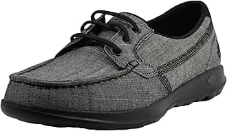 Womens Go Walk Lite - Isla Boat Shoe, Black/Black, 7 M US
