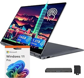 Galaxy Book4 15.6" FHD AMOLED Touchscreen 2-in-1 Laptop, Intel 7 150U, 16GB LPDDR5, 1.5TB Storage (512GB SSD+1TB Docking Station), Backlit Keyboard, Fingerprint, Wi-Fi 6E, Win 11 Pro, Gray