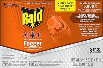 Concentrated Deep Reach Fogger Kills Ants Roaches and Spiders 1.5 Ounce Cans 3 Count (Pack of 1)