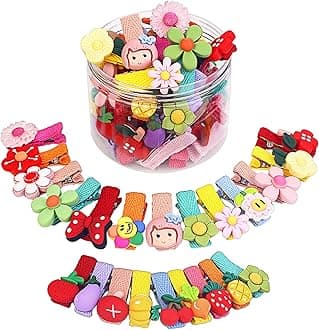 Shining Diva Fashion 26 Pcs Colorful Hair Accessories Hair Clips for Girls Kids Baby Girl Toddlers Women (14711hb), One Size, One Size, Resin, No Gemstone
