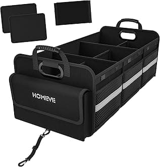 Homeve Trunk Organizer for Car, Collapsible Storage Box, Car Storage Organize...