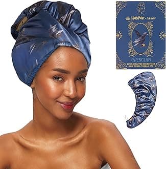 Kitsch Harry Potter x Microfiber Hair Towel Wrap for Women – Ultra Absorbent Microfiber Bath Towels for Wet, Curly, Long/Short Hair, Anti-Frizz Hair Wrap, Great Hair Care Gifts for Women – Ravenclaw