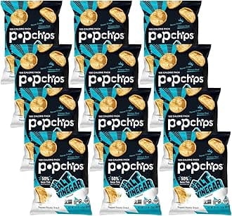 Potato Chips, Sea Salt & Vinegar, Gluten Free 5 oz Bags (Pack of 12)