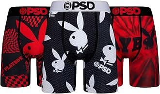 Men's Playboy Kit 3-Pack Bx Boxer Briefs, Multi, XL