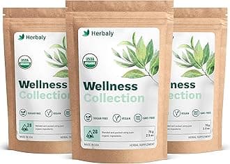 Tea - 8 Active Herbs - Improve General Health, Strengthen Immunity - Natural, Organic, Non-GMO, Vegan, Sugar Free - 3 Pack, 84 Pyramid Tea Bags