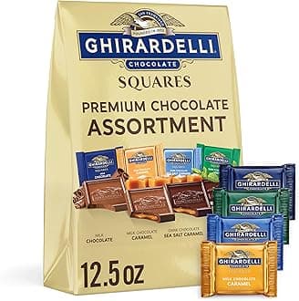 Premium Chocolate Assortment SQUARES, 12.5 oz Bag (Pack of 3), Variety Pack of Milk, Dark, Mint, and Caramel Chocolates
