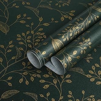 Wallpaper for Walls - 45.5x300.5cm (14 SQFT) Sticker Wallpaper, Peel and Stick, Removable, Self-Adhesive, Waterproof, Decorative Wallpaper for Home, Kitchen, Bedroom, Office (Green Forest)