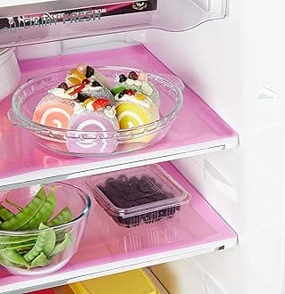 Kuber Industries 6 Pieces PVC Refrigerator/Fridge Multipurpose Drawer Mat Set(Pink)-CTKTC032289