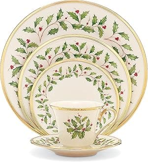 146590600 Holiday 5-Piece Place Setting, Christmas Drinkware Set, Hosting