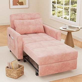 Gizoon Sofa Bed Chair 3 in 1 Convertible, Pullout Single Sleeper Chair Bed with Adjustable Backrest, Spacious Multifunctional Sofa Couches for Living Room, Bedroom, Apartment
