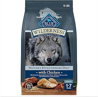 Wilderness Natural High-Protein Dry Food for Adult Dogs, Chicken Recipe, 13-lb. Bag