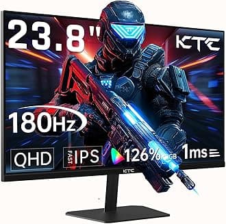 24 Inch 180Hz Gaming Monitor, 2K QHD Fast IPS PC Gaming Monitor, 1440p 1ms Computer Monitor 144Hz, G-Sync and FreeSync Compatibility, HDR Support, HDMI Displayport, VESA, Q24T09