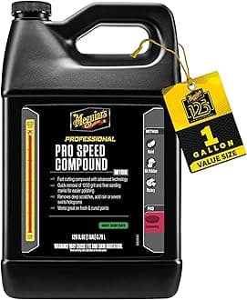 M11032 Mirror Glaze Ultra Pro Speed Compound, Rubbing Compound for Cars Removes Up to 1,200 Grit Sanding Marks and Leaves a Swirl-Free, High-Gloss Finish, 1 Gallon