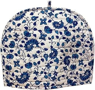 Turquoise Blue White Cotton Handmade Designs Tea Cozy Creative Tea Cosy Indian Mandala Tea Cozies Tea Pot Cover