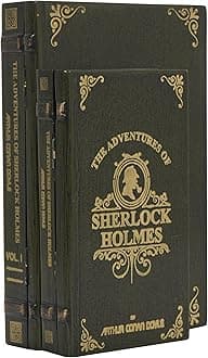 Deco 79 Wooden Decorative Box "Sherlock Holmes" Storage Faux Book Decorative Keepsake Boxes, Set of 2 Storage Boxes 11", 9"H, Green
