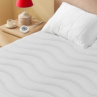 BedsureHeated Mattress Pad Queen - Bed Warmer with Memory & Preheat Functions, 12-Hour Auto Off & 10 Heat Settings, Dual Controllers, Fast Heating, Embossed Electric Mattress Pad Queen, 60"x80"