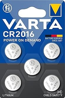 VARTA Batteries Electronics CR 2016 button cell battery 1-pack, Button cells in original blister pack of 5