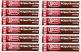 Wafers Original Chocolate Flavored Hard Candy Rolls - Bundle of 12 Rolls