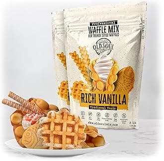 Trendy Waffle & Pancake Mix | Bubble Belgian Cone | Natural Ingredients | Easy Preparation | 6 Lbs | Reach Vanilla Flavor (4)