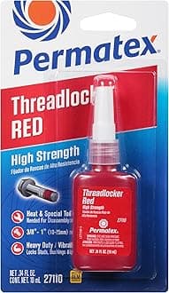 Devcon 27110 Red High-Strength Threadlocker, 10 mL, 0.34 fl. oz. Bottle