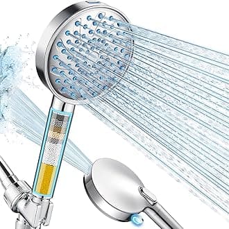 - Cobbe Filtered Shower Head with Handheld, High Pressure 7-mode Showerhead with Filters for Hard Water - Remove Chlorine - Reduces Dry Itchy Skin, Patented Paddle Shift Design, Chrome