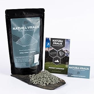 Natura Uralis Cambrian Blue Clay Flakes | 17.5oz of Natural Blue Clay, Blue-Grey to Pastel Blue - Amazing Crunch, Satisfying Earthy, Velvety and Firm Texture, ASMR Sensation