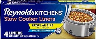 Kitchens Slow Cooker Liners, Regular (Fits 3-8 Quarts), 4 Count (Pack of 12), 48 Total