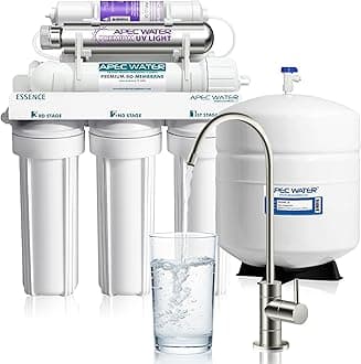 APEC Water Systems ROES-PHUV75 Essence Series Top Tier Alkaline Mineral and Ultra-Violet UV Sterilizer 75 GPD 7-Stage Ultra Safe Reverse Osmosis Drinking Water Filter System