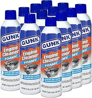Engine Cleaner – Foamy Spray for Engines with Plastic Covers – Expanding Foam Quickly Removes Grease, Oil, Dirt & Road Grime - Clings to Surfaces for Easy Rinse – 17 oz (Case of 12)