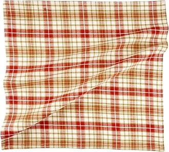 FINGERCRAFT Table Napkins 100% Cotton Yarn Dyed Thick Fabric Cloth Napkins High GSM Napkins 20in x 20in Washable and Reusable for Kitchen Hotels Wedding (Red Multi Check, Set of 6)