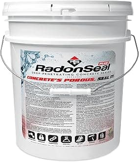 Plus Concrete Sealer – Deep Penetrating Basement Waterproofing Sealer for Foundation Walls & Floors, Reduces Moisture Vapor, Strengthens & Protects (5 Gallon)