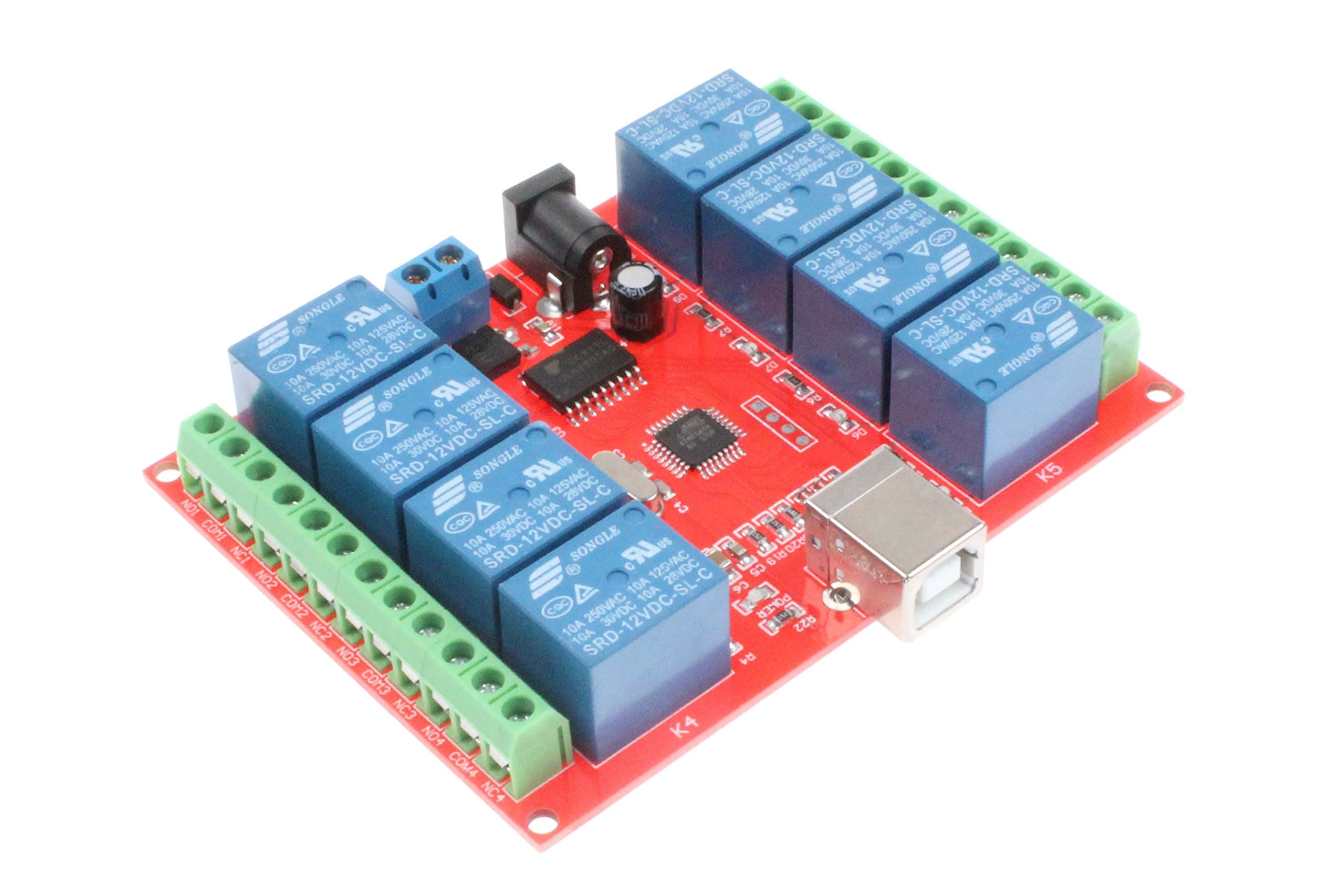 NOYITO 8-Channel 12V Computer USB Control Switch Relay Module Drive-Free Relay Module Plug and Play Suitable for PC Smart Controller