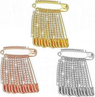 FASHIONS Stone Safety Saree Pin Dress Kurtis Pallu Dupatta Chunari Scarf Sari Pleats Pins for women