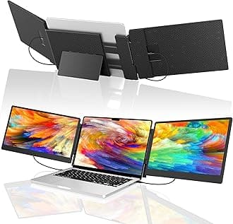 Portable Monitor for Laptop,14 Inch 1080P Laptop Screen Extender with DP/Thunderbolt USB Type-C,HDMI Laptop Monitor Extender for 12"-16.1" Laptop MacOS/Windows/Linux/Chrome